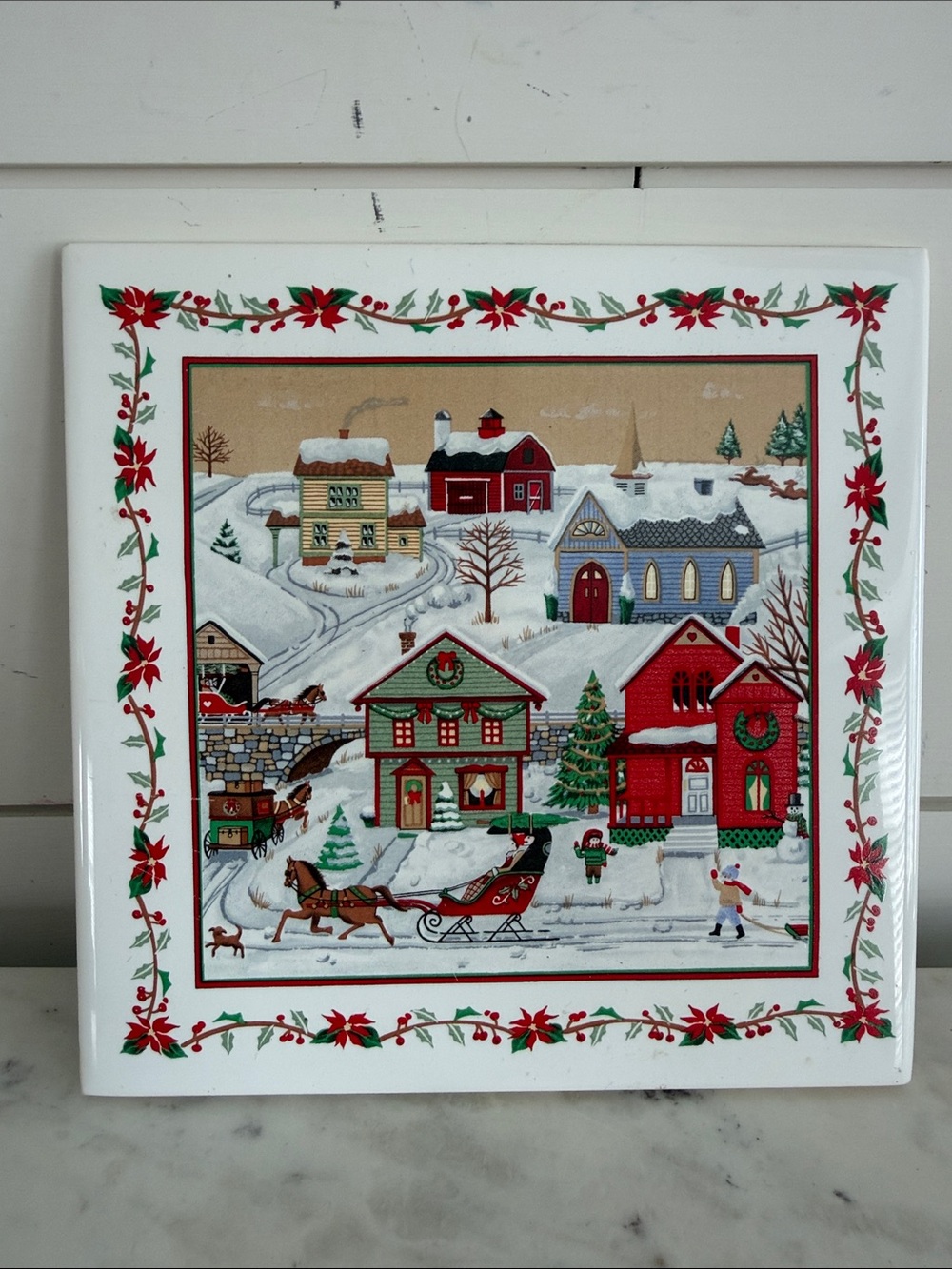 Vintage RUSS BERRIE & CO. Christmas Trivet
